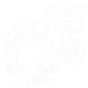 White gear icon for engineering firms.
