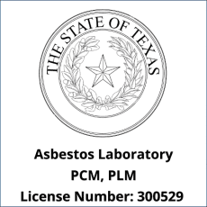 Asbestos Testing PCM, PLM Certification.